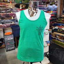 Load image into Gallery viewer, Rayne - Coffin Logo Green tank top