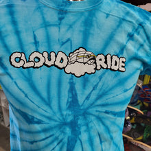 Load image into Gallery viewer, Cloud Ride - Classic Logo blue tie-dye tee