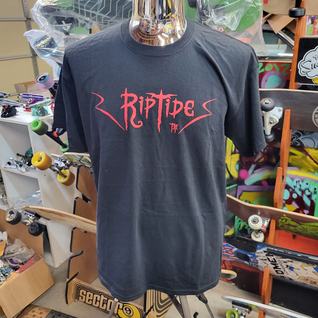 Riptide Sports - Red Logo Black tee