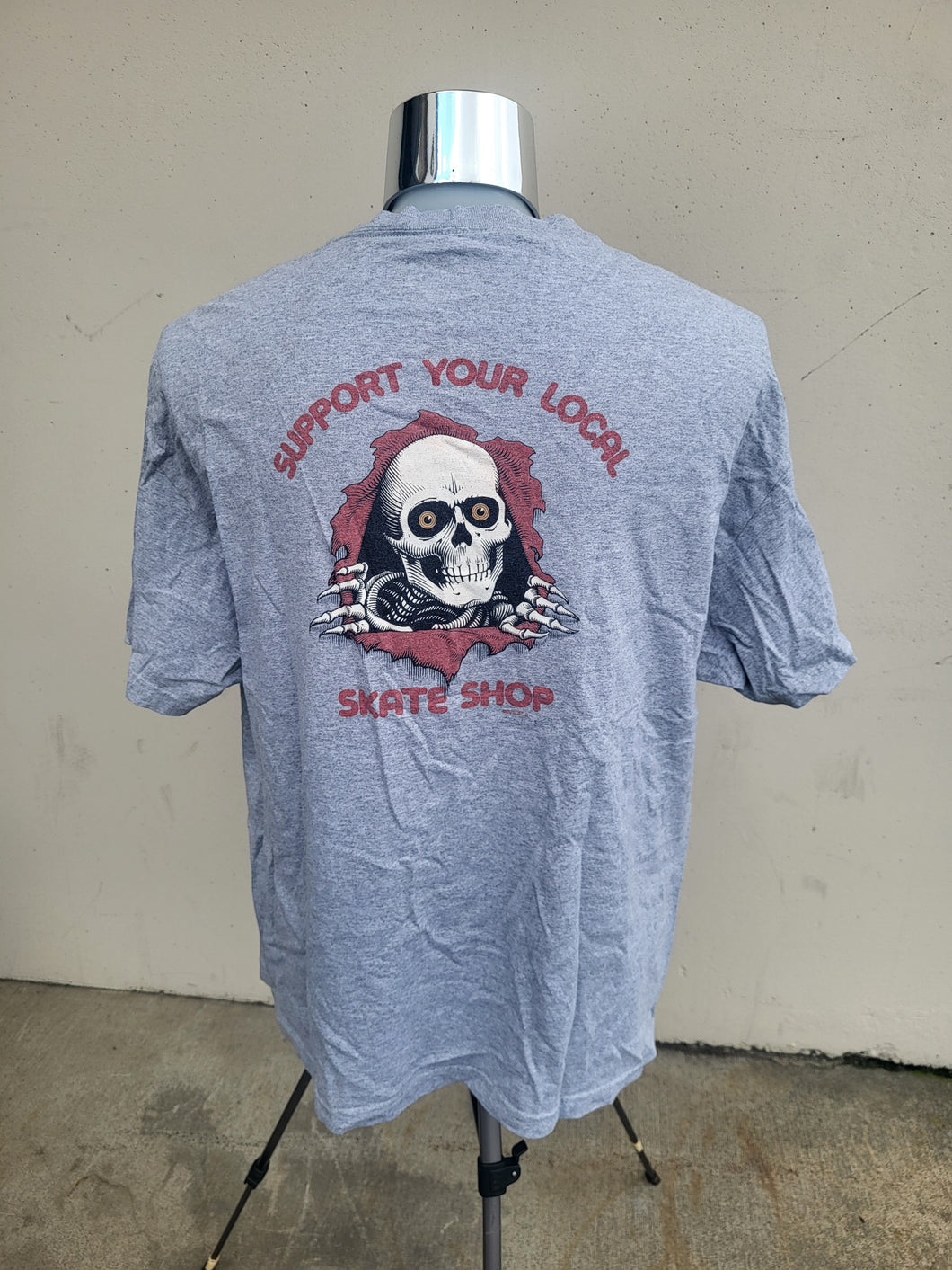 Powell Peralta - 2016 Support Your Local Skate Shop Grey tee (XXL)