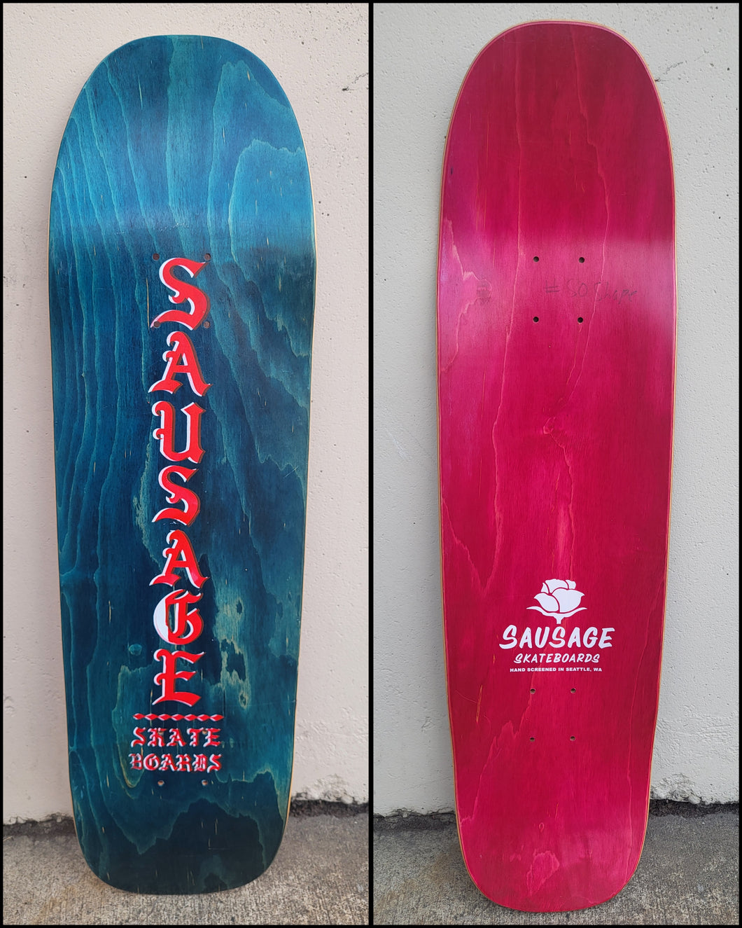 Sausage Skateboards - Hand Painted 8.625