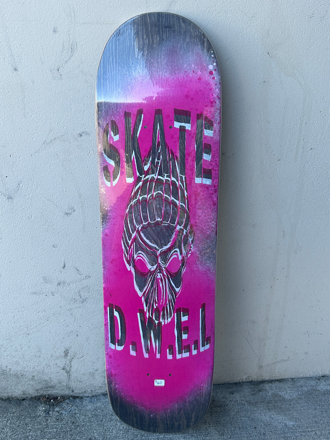 DWEL Skateboards - Pink Beanie Skull 8.25