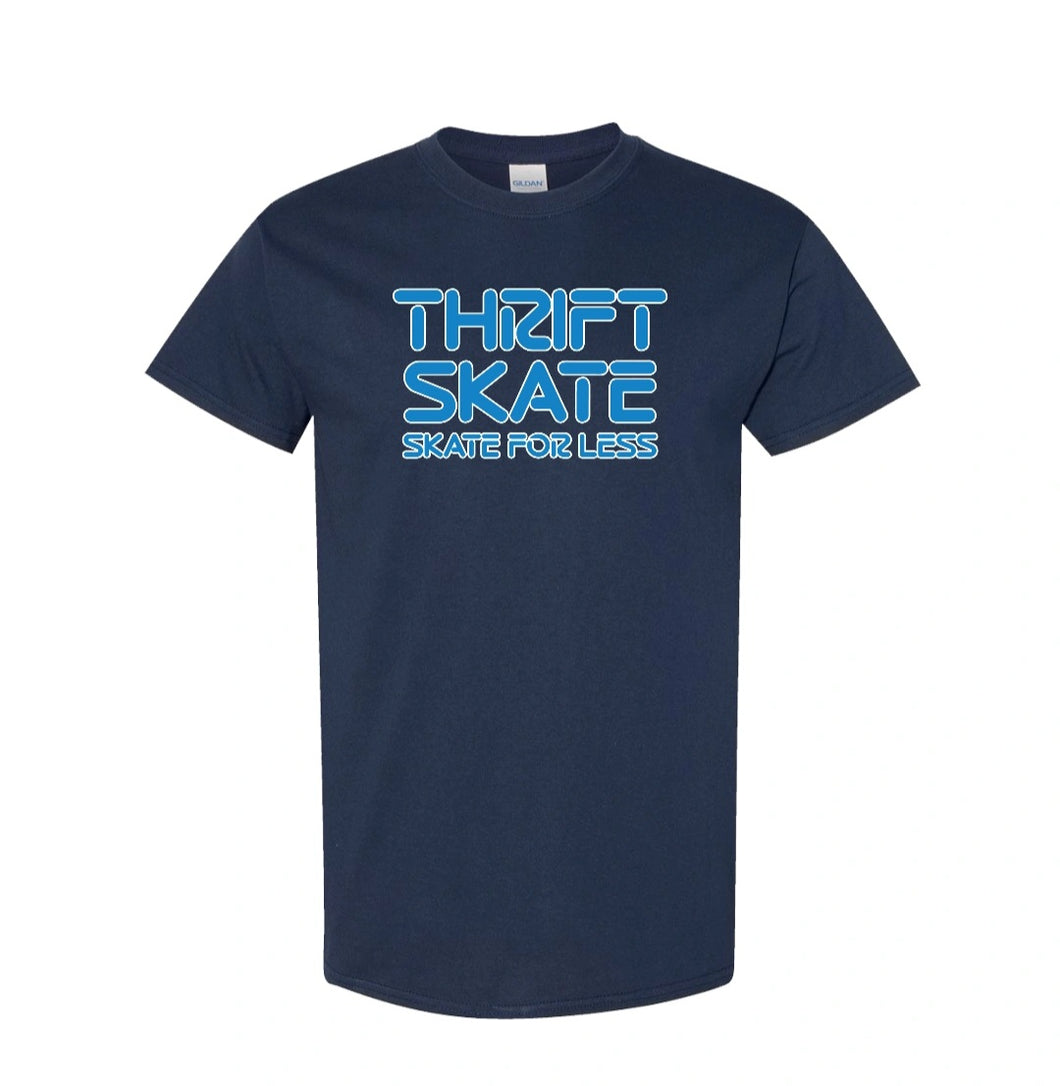 Thrift Skate - Skate For Less tee (Navy Blue)