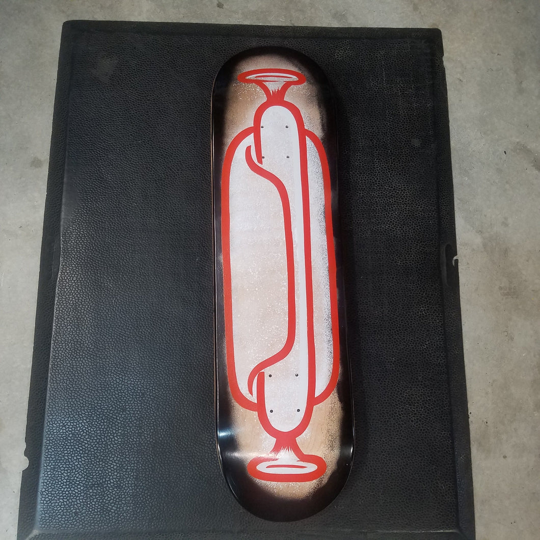 Sausage Skateboards - Hand Painted Hotdog 8.5