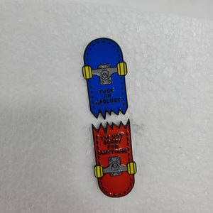 Enamel Pin - Broken Skateboard
