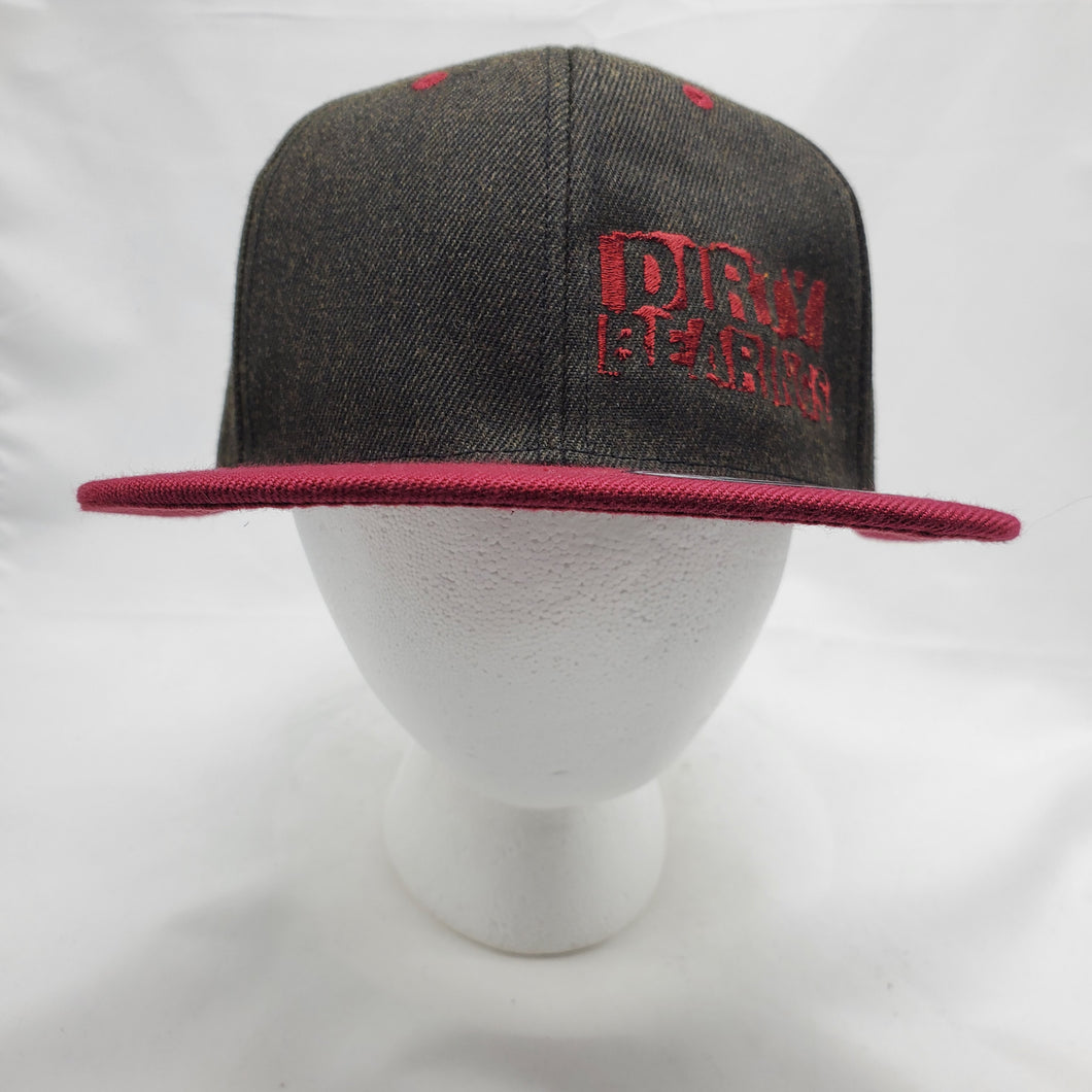 Dirty Bearings 206 - Embroidered Dark Grey/Maroon Snap Back