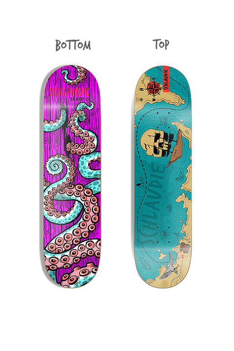 Schlaudie Skateboards - Purple Tentacles 8.5