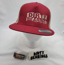 Load image into Gallery viewer, Dirty Bearings 206 - Embroidered Maroon/Tan Snap Back