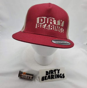 Dirty Bearings 206 - Embroidered Maroon/Tan Snap Back