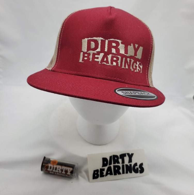 Dirty Bearings 206 - Embroidered Maroon/Tan Snap Back